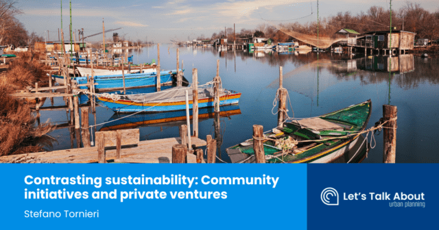 Contrasting sustainability: Community initiatives and private ventures