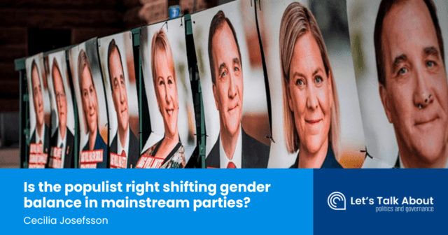 Is the populist right shifting gender balance in mainstream parties?